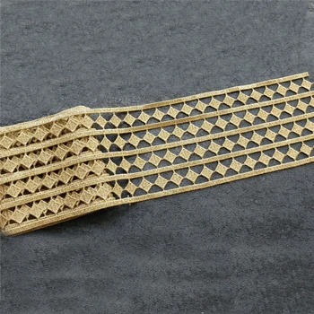 Visoka Kakovost Lepe Čipke Traku Trak za 8,8 CM Čipke Trim DIY Vezene Za Šivanje Dekoracijo afriške čipke tkanine