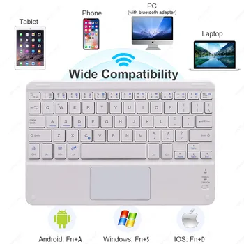 Sledilno ploščico Tipkovnice, Ohišje za Samsung Galaxy Tab A7 10.4 2020 Sledilno Tipkovnico Bluetooth Primeru Zajema SM-T500 SM-T505 Funda Coque