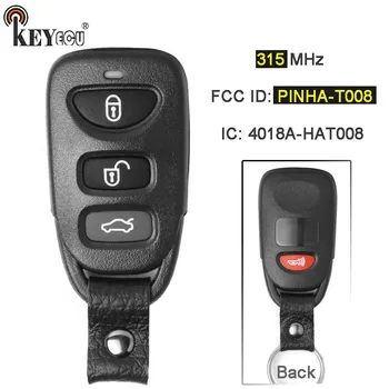 KEYECU 315MHz FCC ID: PINHA-T008 Zamenjavo 3+1 Gumb za Daljinsko ključni Ključni Fob za Hyundai Genesis Coupe, za Kia Forte/ Forte Koup