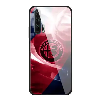 Športni Avto Alfa Romeo Logotip Steklena Telefon Primeru Fundas Za Huawei P20 Pro P30 Lite Mate 9 10 20 Pro Nova 3i 5 3E Kritje Dodatki