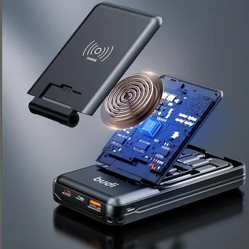 BUDI Multi-funkcionalne Moči Banke Polje 10000mAh Moč Tip C USB Adapter Banka Pretvornik Tip-C 7 Android Za 1 Mi O7J9