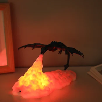 LED Fire Dragon Lučka Noč Lahka 3D Otroci Lučka Darilo za Fante in Dekleta na Rojstni dan Spalnica Dekoracijo