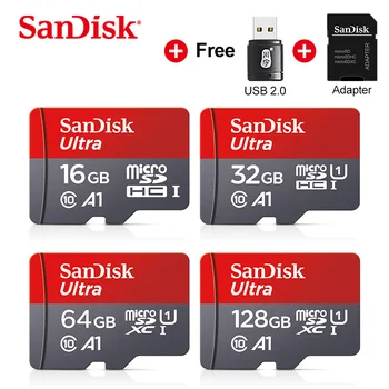 SanDisk Micro SD Kartico 128GB Memory Card 16GB 32GB 64GB 128GB MicroSD 256GB Max 98Mb/s Uitra C10 TF kartice 64 G cartao de memoria