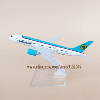 NOVO Zraka Uzbekistan Airlines B787 Boeing 787 Letalo Model Zlitine, Kovinski Model Letalo Diecast Zrakoplova 16 cm Darilo