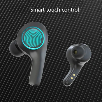Najnovejši TWS Brezžične Slušalke Bluetooth V5.0 Slušalke Touch Kontrole 9D HiFi Stereo Šport Čepkov Slušalke z Močjo Banka