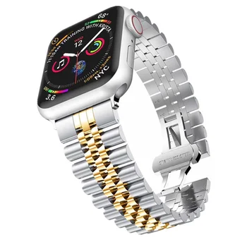 Pas Za Apple Watch 6 SE 5 4 3 2 44/ 40 mm 42/38 mm Kovinsko Nerjavno Jeklo Watchband Zapestnica Trak za iWatch Serija dodatna Oprema