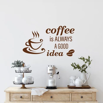 Kava je Vedno Dobra Ideja, vinilna Kuhinja Ponudbe Design Kave Ponudbo Stenske Nalepke Cafe Kuhinja Dekor Vinilne Nalepke C786