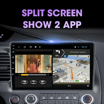 JMCQ Ogledalo Povezavo avtoradia Za Honda Civic 2005-2012 Multimedijski Predvajalnik Videa, 2 din Android 9.0 4G+64 G DSP GPS Navigacija