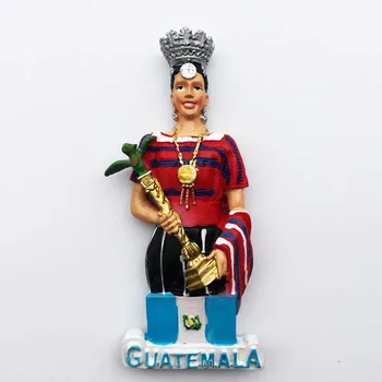 Gvatemala hladilnik magnet turističnih Spominkov 3d lepotnem Tekmovanju Queen Magnetni Hladilnik Nalepke Zbirka Dekoracijo ideja za Darilo