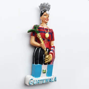 Gvatemala hladilnik magnet turističnih Spominkov 3d lepotnem Tekmovanju Queen Magnetni Hladilnik Nalepke Zbirka Dekoracijo ideja za Darilo