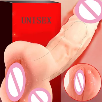 Realno silikonski Vibrator Nožnice in Analne Votlih Penis Univerzalno Za Moški Ženske Moški Masturbatorartificial Vagina Erotično Sex Igrače Gej