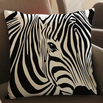 Divje Živali Dekorativne Blazine 45 cm*45 cm Zebra Slon, žirafa afriške blazine Kvadratnih Vrgel Blazine Bombaž Perilo Blazino