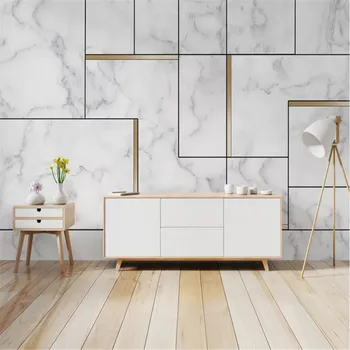Ozadje po meri 3D stereo fotografijo freske de papel parede Nordijska preprosta osebnost marmorja geometrijo zlato TV ozadju stene papirja