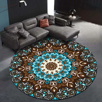 Mandala 3D Cvetno Preprogo Dnevna Soba Krog Preprogo Maroko Spalnica Ne Zdrsne Stol Košarico Preproge Evropi Preproga perzijske Preproge Letnik