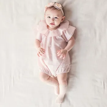 Baby Dekle Romper Poletje Newborn Baby Oblačila Za Dekleta Obleke Ruffle 1. Rojstni dan Princesa Malčke Baby Dekleta Jumpsuit