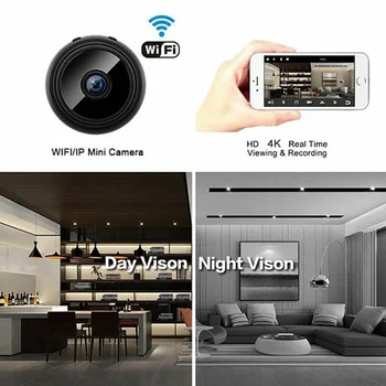 A9 Mini Kamero App Full HD 1080P 4K Cam 150 stopnjo Zorni kot Brezžični WiFi IP Omrežja Monitor Varnosti Noč Različica Cam