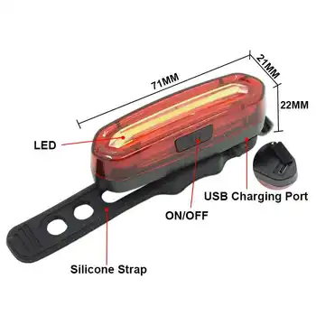 2019 Novo Kolo Zadnje Luči Kolesarska LED Luč USB Polnilne Nepremočljiva MTB Cestno Kolo Rep Luči Nazaj Lučka Luz Bicicleta