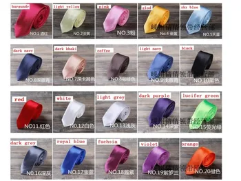 1000pcs nov modni candy barve, 5 cm svile, kot slim tie/Suh vratu kravato 50 barvo izbrati