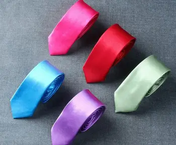 1000pcs nov modni candy barve, 5 cm svile, kot slim tie/Suh vratu kravato 50 barvo izbrati