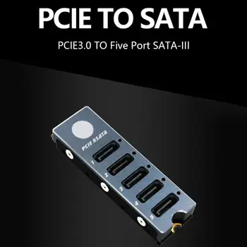 SATA Disk Array Kartico JMS585-Slim 5 Vrat SATA3 M. 2 Nvme PCI-E 3.0, da SATA 16G JMB585 z Radiator za ThunderBolt3