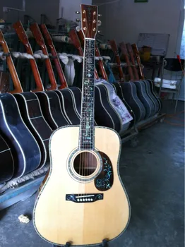 Brezplačna dostava za vse masivnega lesa najvišje kakovosti, modno abalone dreadnought kitara strokovno TRDNE KOA akustična električna kitara