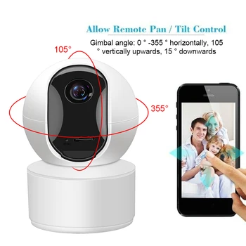 IR Spremljanje gibanja kamere Brezžično WiFi kamera PTZ 4K inteligentni Sledenja Samodejno CMOS Človeško zaznavanje 360 omrežja webcam