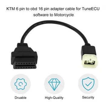 ZA KTM 6 pin za obd 16 pin adapter kabel za TuneECU programske opreme za motorno kolo kolesa ECU 6pin kabel