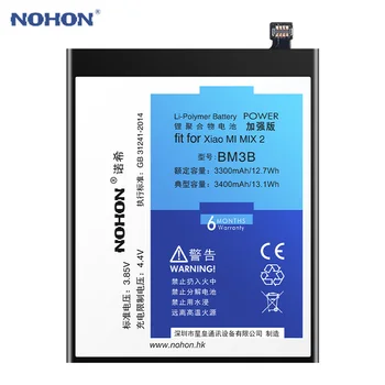 NOHON BM3B BM31 BM48 BM49 BM50 Baterija Za Xiaomi Mi 3 Mix 2 Max 2 Opomba 2 Zamenjava Baterije Max2 Mix2 Litij-Polimer Bateria