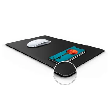 Mobilni Telefon Qi Brezžični Polnilnik za Polnjenje Mouse Pad 2 v 1 Mat PU Usnje Mousepad za iPhone 12 Pro Max Samsung xiaomi