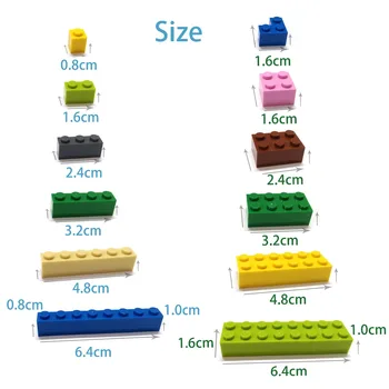 80PCS/veliko DIY gradniki Tanke 2X6Dots Izobraževalne Ustvarjalne Številke Opeke otroci Igrače za Otroke fit lego kock velikosti