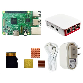 Raspberry Pi 3 Model B Starter Kit Pi 3 + Primeru + NAS Napajanje + USB Kabel + 16 G micro SD kartico + sklop hladilnega telesa z Wifi Bluetooth