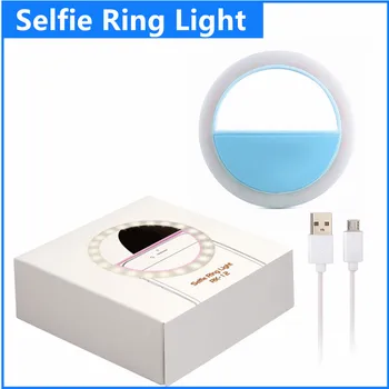36LED Bele Svetilke USB Charge LED Selfie Obroč Svetlobe Dodatno Razsvetljavo Selfie Krepitev Fill Light Za Vse Pametne telefone