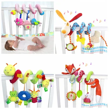 Otroški voziček voziček posteljo visi igrače, risanke živali plišastih igrač novorojenčka igrače 0 12 mesecev izobraževalne igrače za otroke, malčke igrače