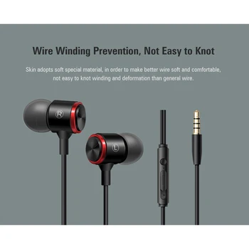 Duszake Šport V Uho 3,5 mm Žične Slušalke za PhoneBass Slušalke Z Mikrofonom za Samsung Xiaomi Huawei iPad Čepkov Računalnik