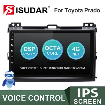 ISUDAR V57S Glasovni Nadzor Android Avto Radio Za Toyota Prado 120 2004 2005 2006 2007-2009 Avto Multimedijski Predvajalnik, GPS DVR ne 2 din