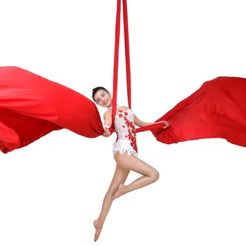 PRED FITNES 10Yards/9.1 m Joga Antenski Svile Tkanine za Akrobatskih, ki Plujejo pod Ples joga swing trapezu inverziji letenje zraka terapija