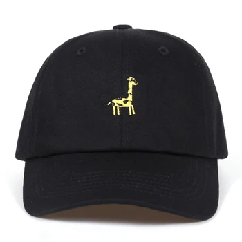 Nova Risanka žirafa Bombažne Vezenine, Baseball kapa s šcitnikom moški ženske Poletje lepo nastavljiv Oče klobuk Hip-hop kape Kosti Garros