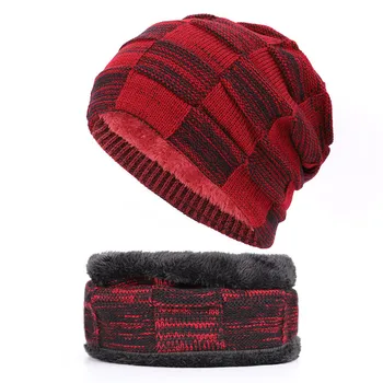 Klobuk moške zimske ovratnik bo ustrezala Plišastih tople volne pletene klobuk moške pozimi moda moda korejski vratu varstvo bombaž klobuk