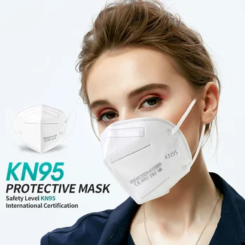 50PCS FFP2 Obrazne Maske KN95 Maske 5-Plast Prahu Filter Mascarilla KN95 Črna Modra Dihanje Zaščitna Usta Masko za enkratno uporabo