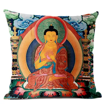 Mitološki lik blazine pokrov, Buda vzorec art okras, dnevni prostor kavč blazino, kakovostno perilo 45x45cm