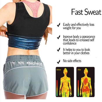 Ženske Body Shaper Hujšanje Telovnik Znoj Savna Vrhovi Tank za hujšanje Fitnes Shapewear Uvježbavanje Oblačila Pas Trener Trebuh Korzet