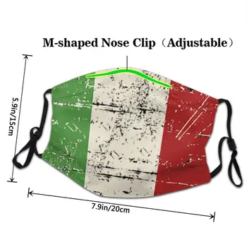 Italija Zastavo Večkratno Uporabo Usta Masko Proti Meglica Anti Dustproof Masko Za Zaščito Masko Respirator Usta Žarilna