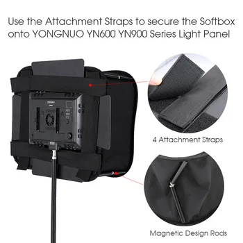 Ulanzi Prenosna Zložljiva Flash mini Softbox studio komplet Difuzor za YONGNUO Led Video Luč Plošča YN600L II YN900 YN300 YN300III