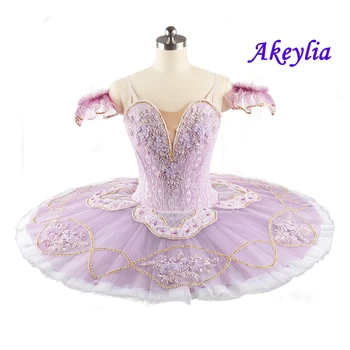 Dekleta Lila fairy Doll Balet Tutu poklicne konkurence Fazi obleko Kostume ženski Balet Palačinka Tutu vijolično za Odrasle