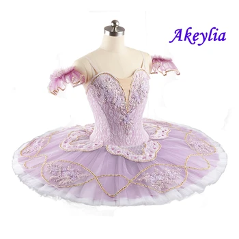 Dekleta Lila fairy Doll Balet Tutu poklicne konkurence Fazi obleko Kostume ženski Balet Palačinka Tutu vijolično za Odrasle