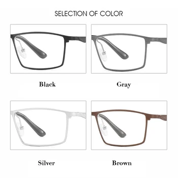 Celotno Lita Platišča Spomladanski Tečaj Fleksibilen Očala Okvir Kovinski Optični Recept Očala Modni Posel Slog Moških Očala
