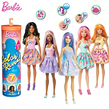 Prvotni Barbie Lutka Barve Razkrivajo Princesa Bonecas Ličila Igrače za Dekleta Otrok, Otroka, Rojstni dan, Darila, Igrače, Dodatki, Slepo Polje
