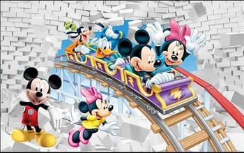 Po meri DE papel parede infantil, roller coaster risanka freske za otroke, soba, fantje in dekleta spalnica steno ozadje