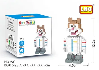 LNO Mini Bloki Smešno Anime Risanke Gary Model Stavbe Opeka Mikro Številke Igrača 3D Živali Patrick Star Izobraževalne Igrače Za Otroka