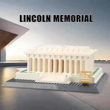 979Pcs Lincoln Memorial DIY Skupščine Opeke Svetovno Znane Arhitekture Diamond gradniki Igrača Gradnje Izobraževalne Igrače